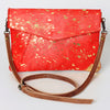 ADBGS178Genuine Hair-on Hide Leather Envelope Bag with Fringe Tassels and Adjustable Strap