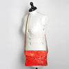 ADBGS178Genuine Hair-on Hide Leather Envelope Bag with Fringe Tassels and Adjustable Strap