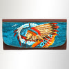 ADBGM112 Hand-Painted Leather Crossbody Clutch - Western Design