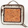 ADBGA225 American Darling Floral Tooled Leather Cowhide Jewelry Organizer Box