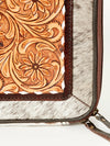 ADBGA225 American Darling Floral Tooled Leather Cowhide Jewelry Organizer Box