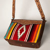 ADBGA255 American Darling Western Tooled Leather & Southwestern Serape Messenger Bag
