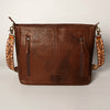 ADBGA255 American Darling Western Tooled Leather & Southwestern Serape Messenger Bag