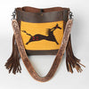 ADBG624 American Darling Hand Tooled Floral & Saddle Blanket Western Messenger Bag