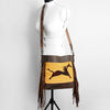 ADBG624 American Darling Hand Tooled Floral & Saddle Blanket Western Messenger Bag