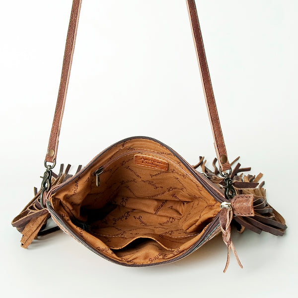 ADBG236 American Darling Western Cross body Bag Hand-Tooled Leather & Saddle Blanket