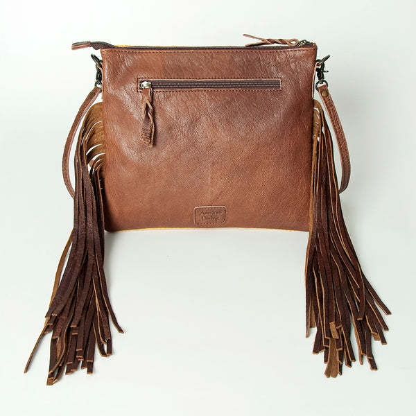ADBG236 American Darling Handcrafted Western Cross body Bag with Saddle Blanket and Fringes
