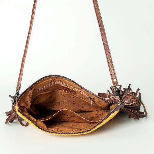 ADBG236 American Darling Handcrafted Western Cross body Bag with Saddle Blanket and Fringes