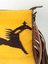 ADBG236 American Darling Handcrafted Western Cross body Bag with Saddle Blanket and Fringes