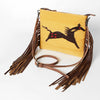 ADBG236 American Darling Handcrafted Western Cross body Bag with Saddle Blanket and Fringes