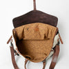 ADBG516 American Darling Western Hand Tooled Leather & Cowhide Travel Duffel Bag