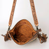 ADBG510 American Darling Hand Tooled Floral & Hand Woven Saddle Blanket Signature Cross Body Bag