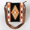 ADBG864 American Darling Hand Tooled & Hand Woven Saddle Blanket Large Cross body Bag