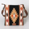 ADBG864 American Darling Hand Tooled & Hand Woven Saddle Blanket Large Cross body Bag