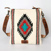ADBG864 American Darling Hand Tooled & Hand Woven Saddle Blanket Large Cross body Bag