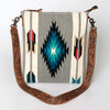 ADBG864 American Darling Hand Tooled & Hand Woven Saddle Blanket Large Cross body Bag