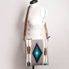 ADBG864 American Darling Hand Tooled & Hand Woven Saddle Blanket Large Cross body Bag