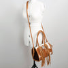 ADBGD131 American Darling Handcrafted Hair-On Cowhide Speedy Bag with Turquoise Stone & Fringes
