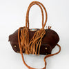 ADBGD150 American Darling Western Leather Tote Bag - Fringed Handcrafted Purse with Turquoise