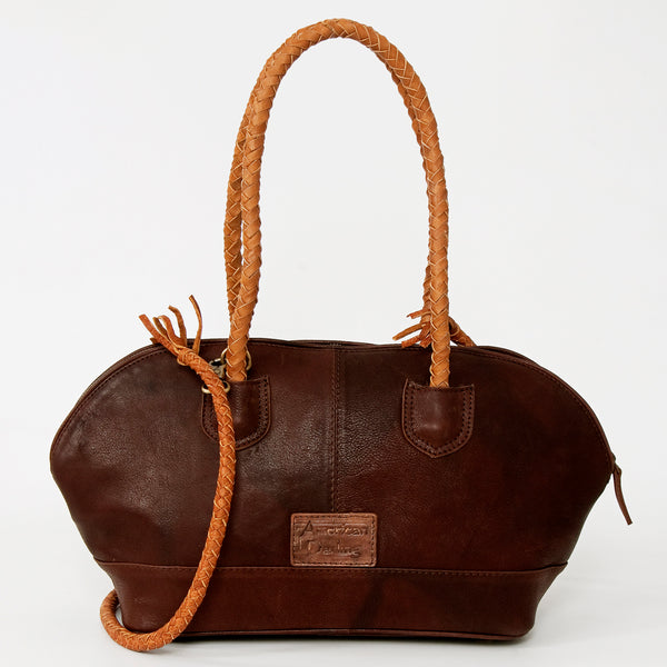 ADBGD150 American Darling Western Leather Tote Bag - Fringed Handcrafted Purse with Turquoise