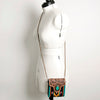 ADBG825 American Darling Western Small Cross body Bag Hand Tooled Floral with Hand Woven Saddle Blanket