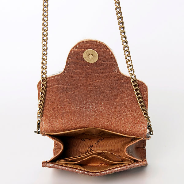 ADBG825 American Darling Western Small Cross body Bag Hand Tooled Floral with Hand Woven Saddle Blanket