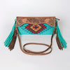 ADBG664 American Darling Hand Tooled Floral & Saddle Blanket Western Small Cross body Bag