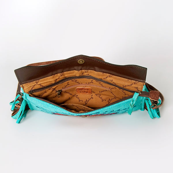 ADBG664 American Darling Hand Tooled Floral & Saddle Blanket Western Small Cross body Bag