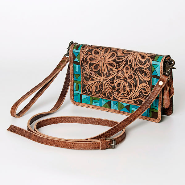 ADBG485 American Darling Hand Tooled Leather Organiser Bag
