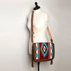 ADBGA207 American Darling Hand Tooled Saddle Blanket Fringed Leather Cross body Bag