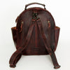 LC-ADBGZ631A Handwoven Wool & Genuine Leather Western Backpack - Tribal Turquoise Design