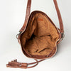 ADBG574 American Darling Southwestern Wool Bucket Bag Drawstring Tote with Leather Strap