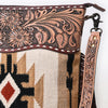 ADBG510 American Darling Tooled Leather & Saddle Blanket Crossbody Bag Western Fringe Purse