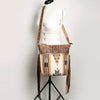 ADBG510 American Darling Tooled Leather & Saddle Blanket Crossbody Bag Western Fringe Purse