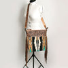 ADBG510 American Darling Signature Cross Body Bag - Hand Tooled Floral Leather & Woven Saddle Blanket