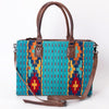 ADBG632 American Darling Hand Woven Saddle Blanket Western Leather Tote Bag