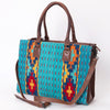 ADBG632 American Darling Hand Woven Saddle Blanket Western Leather Tote Bag