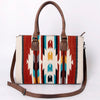 ADBG632 American Darling Hand Woven Saddle Blanket Western Leather Tote Bag