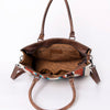 ADBG632 American Darling Hand Woven Saddle Blanket Western Leather Tote Bag