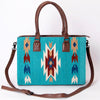 ADBG632 American Darling Hand Woven Saddle Blanket Western Leather Tote Bag