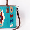 ADBG632 American Darling Hand Woven Saddle Blanket Western Leather Tote Bag