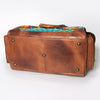 ADBG605 American Darling Hand Woven Saddle Blanket Western Leather Duffel Bag