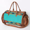 ADBG605 American Darling Hand Woven Saddle Blanket Western Leather Duffel Bag