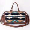 ADBG605 American Darling Hand Woven Saddle Blanket Western Leather Duffel Bag