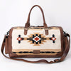 ADBG605 American Darling Hand Woven Saddle Blanket Western Leather Duffel Bag