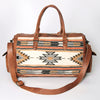 ADBG605 American Darling Hand Woven Saddle Blanket Western Leather Duffel Bag