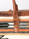 ADBG605 American Darling Hand Woven Saddle Blanket Western Leather Duffel Bag