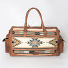 ADBG605 American Darling Hand Woven Saddle Blanket Western Leather Duffel Bag