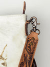 ADBGS192 Cowhide Large Crossbody Bag with Tooled Strap & Fringe - Western Rodeo Purse
