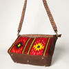 ADBGA257 American Darling Hand Tooled Genuine Leather Messenger Bag Saddle Blanket
